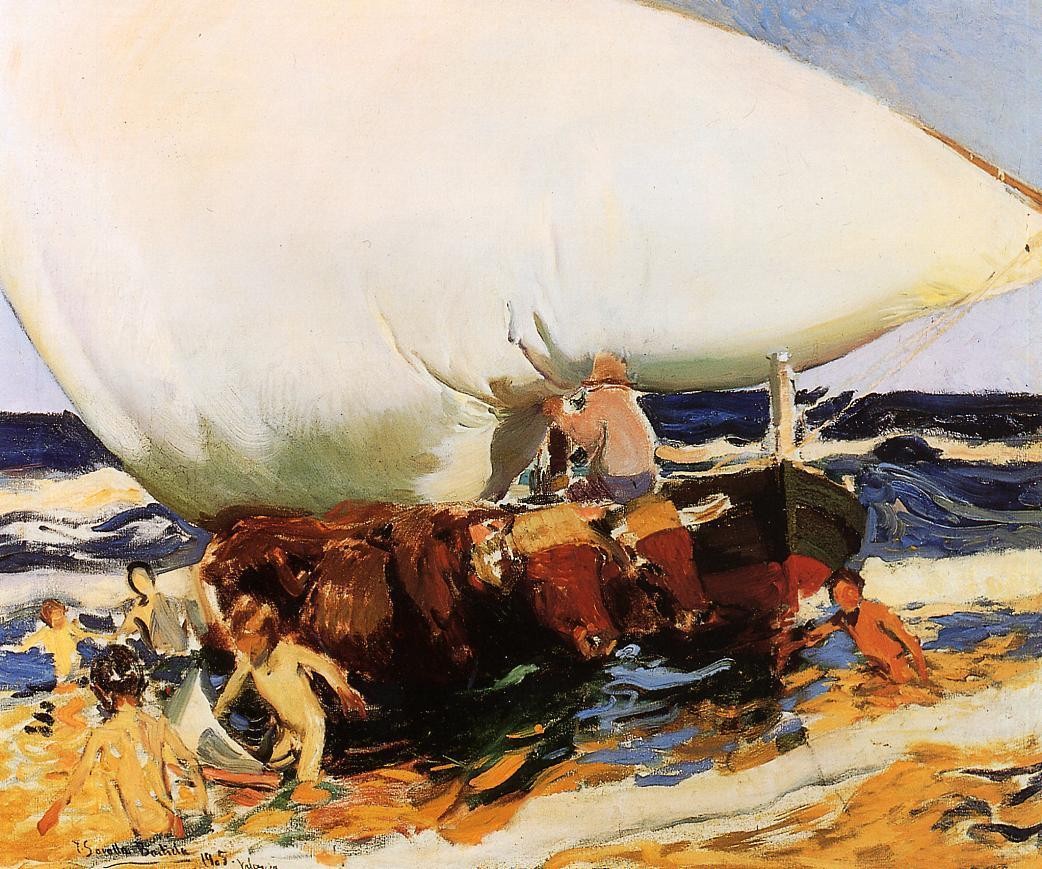 Joaquin Sorolla y Bastida On the Beach Valencia